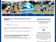 Tablet Screenshot of pittwaterbaseballclub.com.au